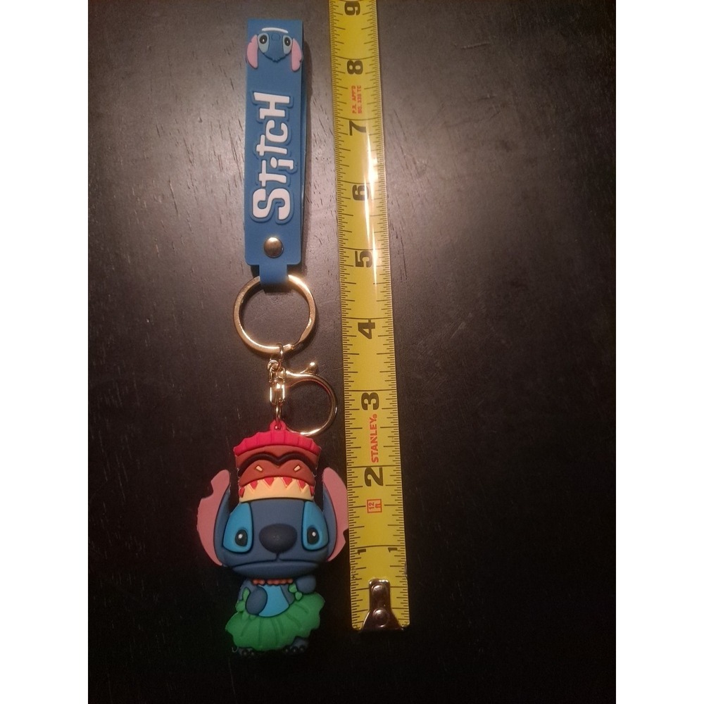 Disney Lilo & Stitch 3D PVC Keychain Backpack Clip Keyring Pendant Wristlet